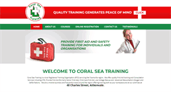 Desktop Screenshot of coralseatraining.com.au